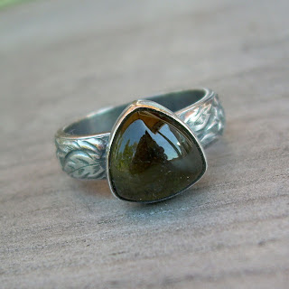 green tourmaline ring
