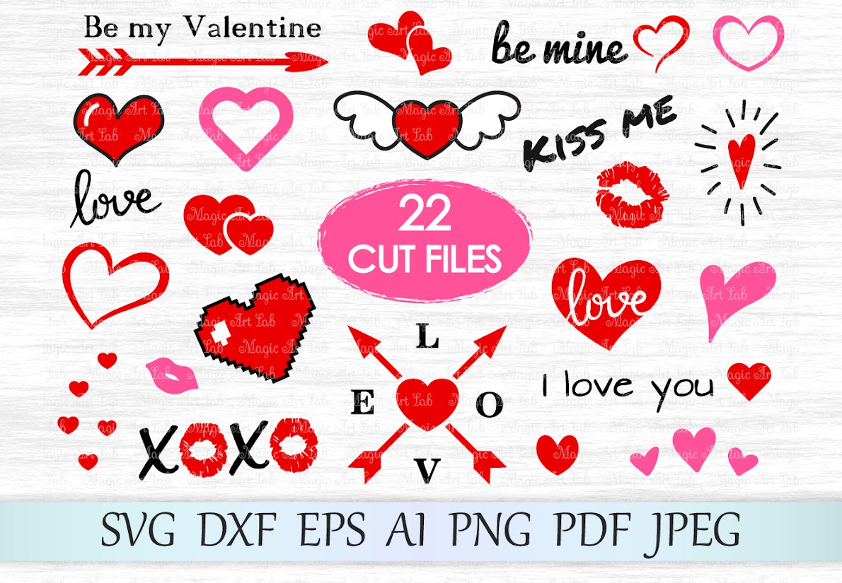 Free Hearts SVG, PNG, EPS DXF File