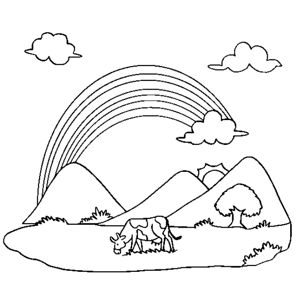 Gambar Mewarnai Unicorn Pelangi - Mewarnai Gambar