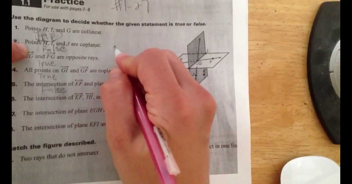 Points Lines And Planes Worksheet Answers Promotiontablecovers