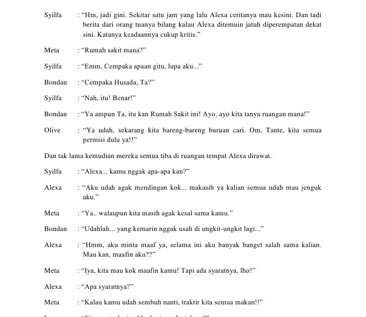 Naskah Drama 4 Orang Tentang Persahabatan Singkat