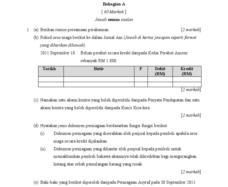 Skema Jawapan Buku Teks Prinsip Perakaunan Tingkatan 4  Jawapan