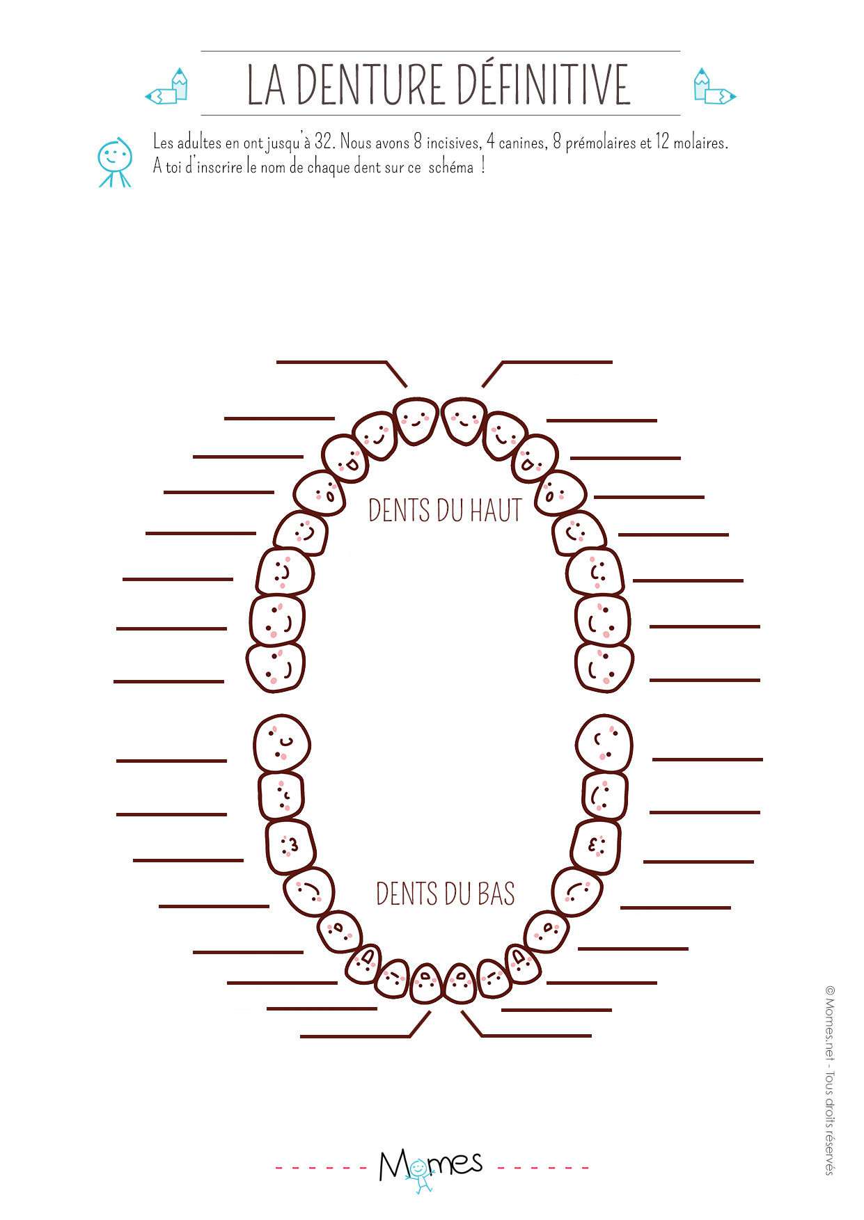 Exercices Jeux Sur Les Dents à Imprimer Coloriage Sciences Les Dents Maternelle | 30000 ++ collections de pages