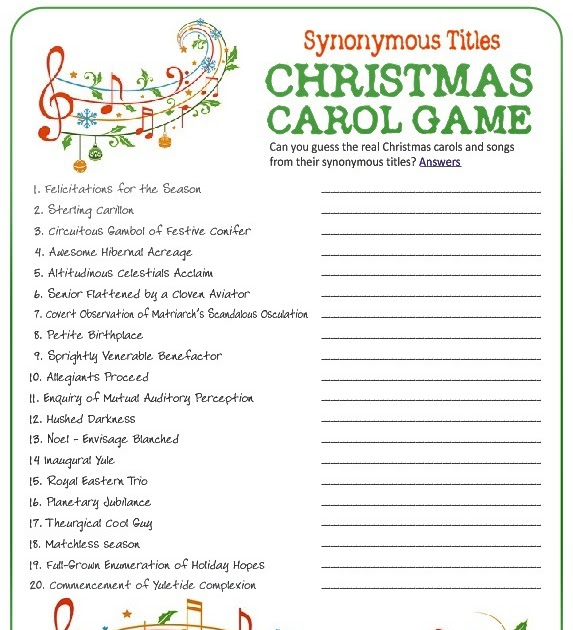 Christmas Song Picture Riddles / Sadly, many kids come to associate ...
