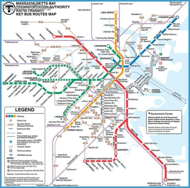 Boston Subway Map Overlay Tourist Map Of English