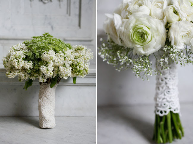 This green and white wedding style shoot featured on Green Wedding Shoes is