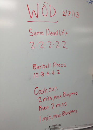 Sumo dead lifts at CrossFit