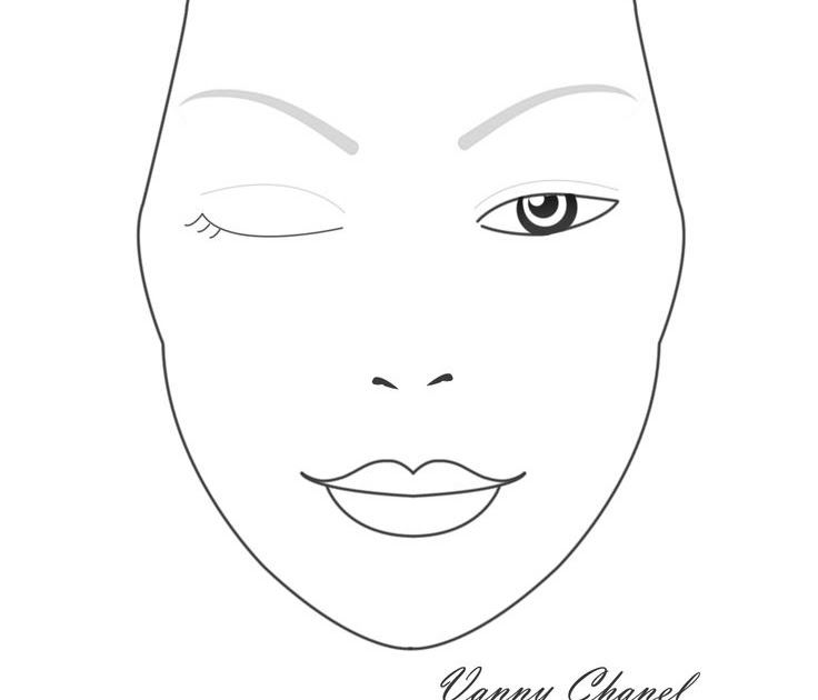CRMla Printable Blank Face Template For Makeup Artist Pdf