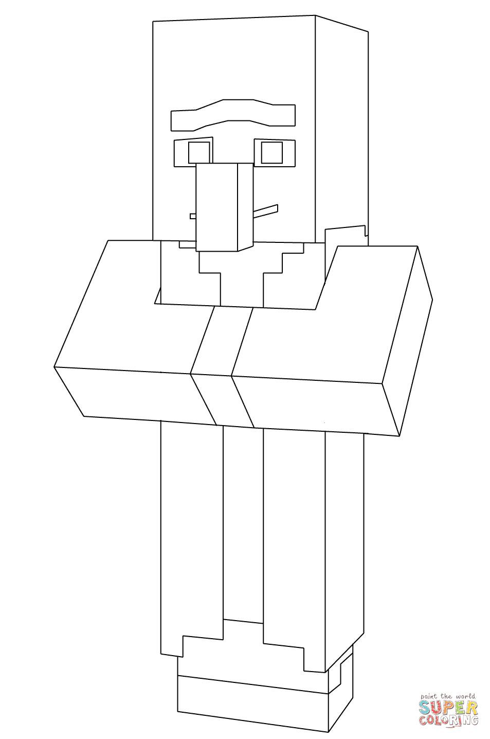 Ausmalbild Minecraft Arazhul