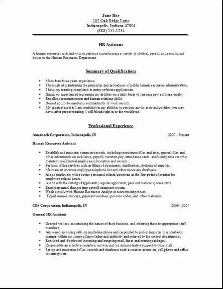 Cv For Hrm Graduates : Curriculum Vitae: Curriculum Vitae Sample In