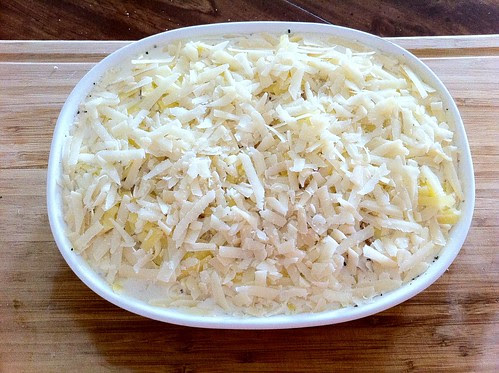Potatoes Topped with Parmesan Cheese