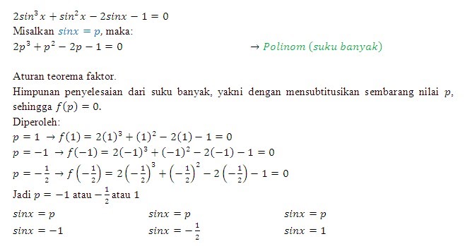 Soal Dan Pembahasan Persamaan Trigonometri