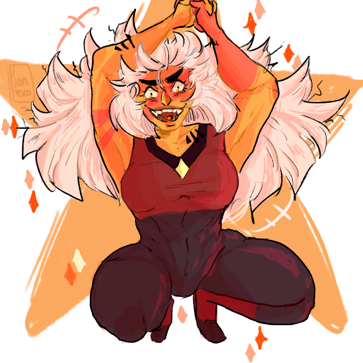 My gal Jasper aka big cheeto puff aka the other sharp teeth soldier that i want to step on me it’s the first time i draw her since i feel confident enough to do so, i hope i didn’t butched her that...