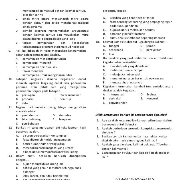 Soal Tentang Teks Prosedur