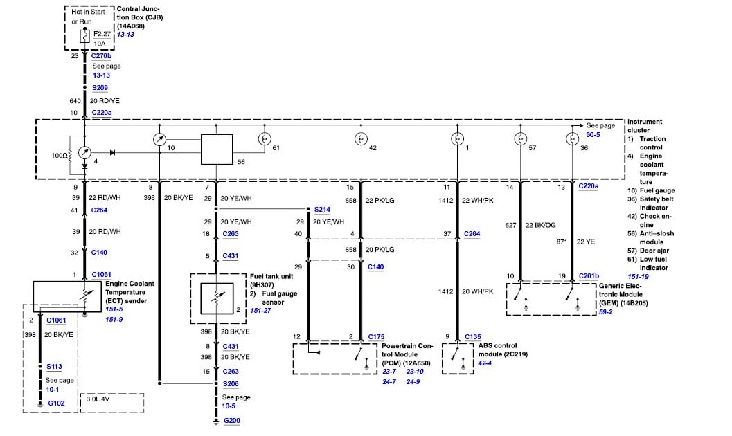 2003 Mercury Sable Radio Wiring Diagram : Mercury Sable Electrical