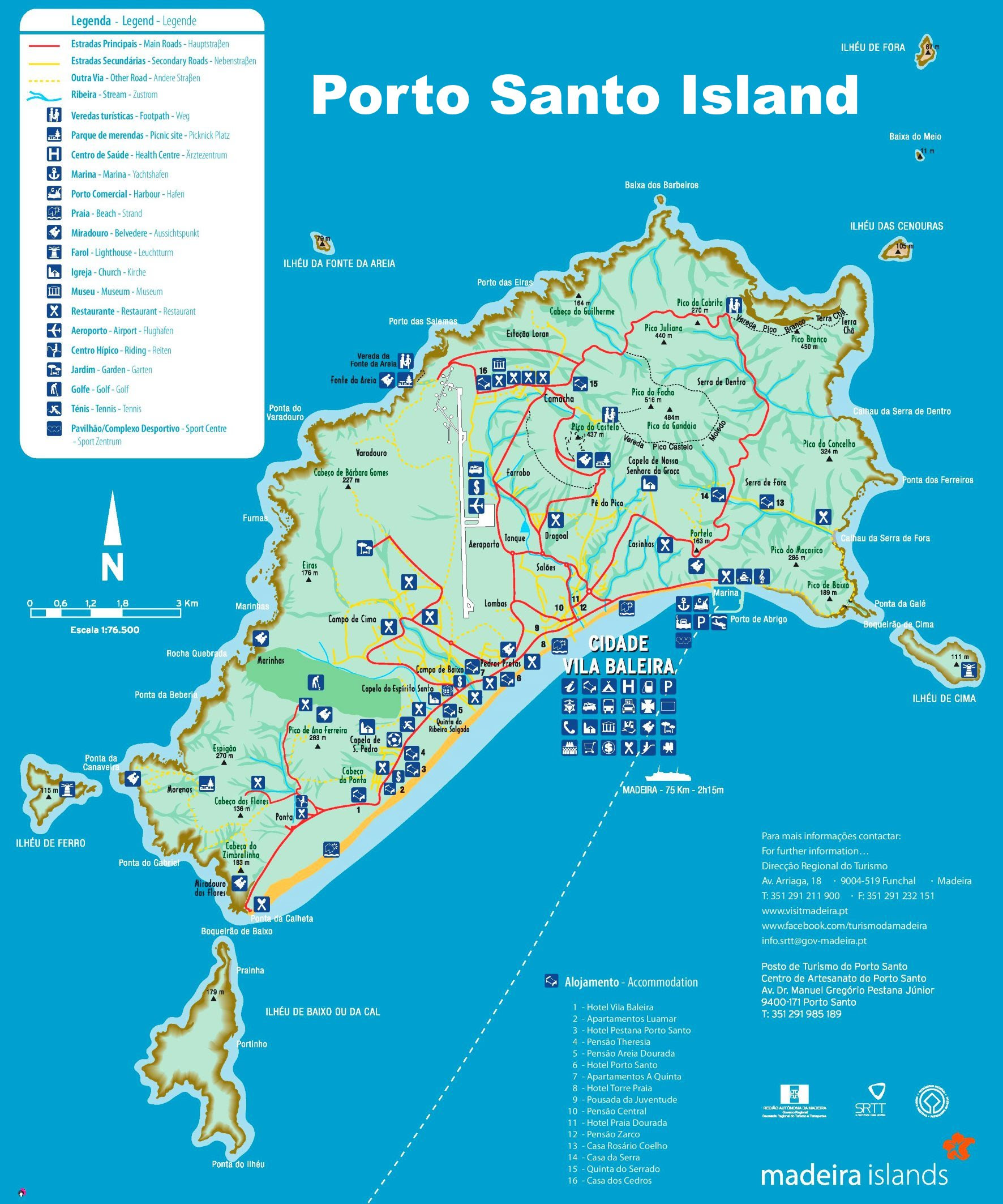 Isla De Porto Santo Mapa | Mapa Mundi