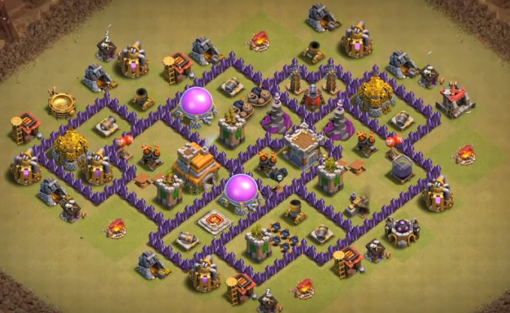 Pertahanan Coc Th 7 Malam Terkuat Best Th7 Trophy Defense Base