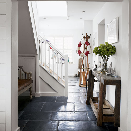 Country hallway with lifebuoy feature | West Sussex country house | House tour | PHOTO GALLERY | Country Homes and Interiors | Housetohome.co.uk