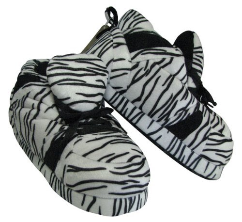 zebra print slippers