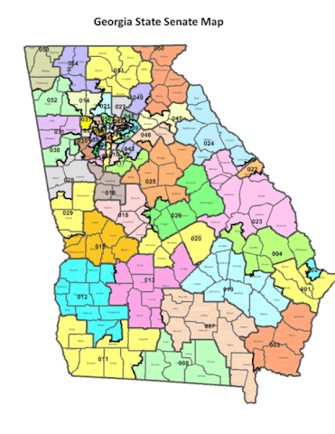 Georgia State Representatives District Map