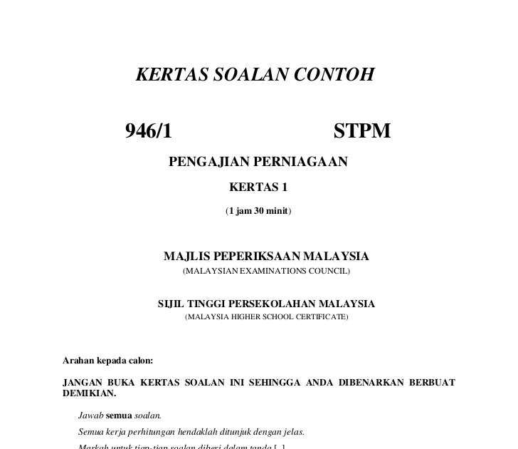 Contoh Soalan Objektif Pengajian Malaysia - silviaconsani