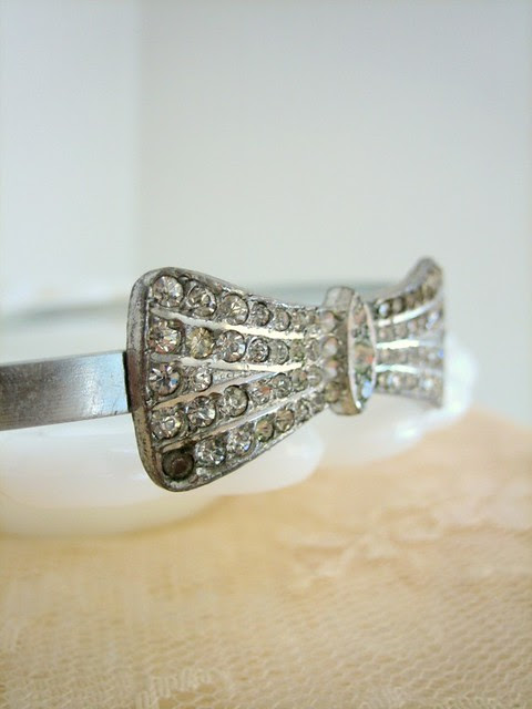 vintage silver sparkle headband