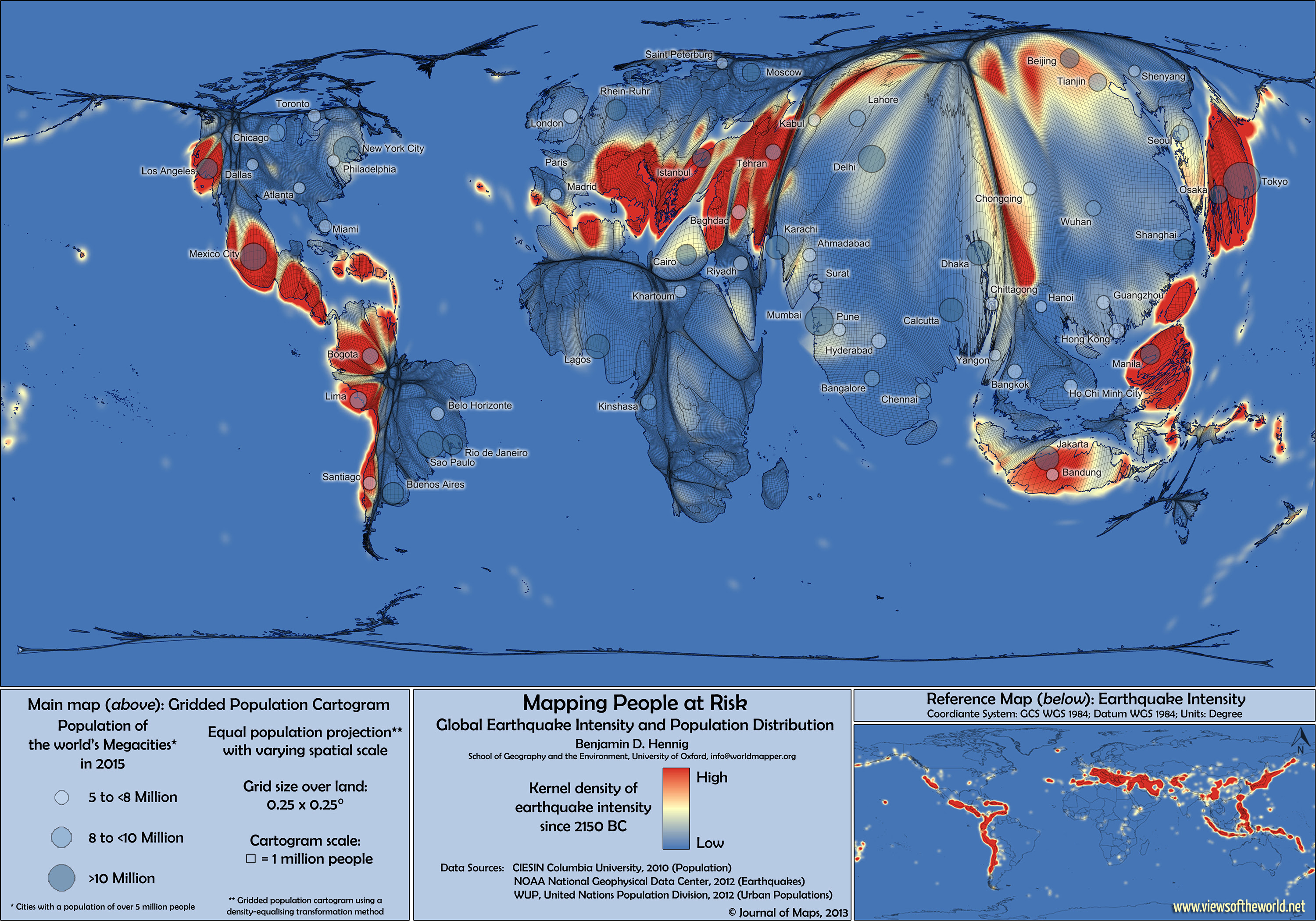 Earthquake Zones World Map - Image to u