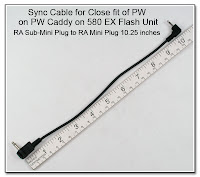 CP1050: Sync Cable for Close Fit of PW on PW Caddy, 10.5 inches, RA-RA