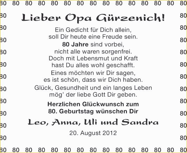 Geburtstagsgedicht Für Opa