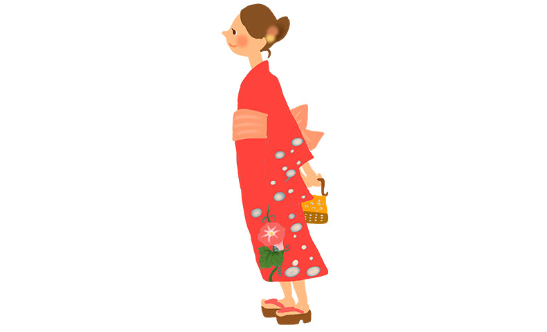 50 浴衣 イラスト フリー 美しい花の画像