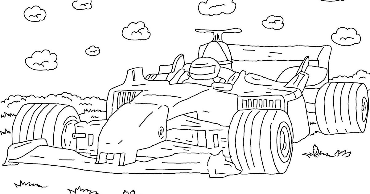 Formule 1 Dessin  F1 car coloring page  Coloringcrew.com / Dessin a