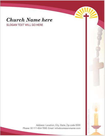 Sample Of Church Letter Headed Paper - Sample Church Letterhead | free