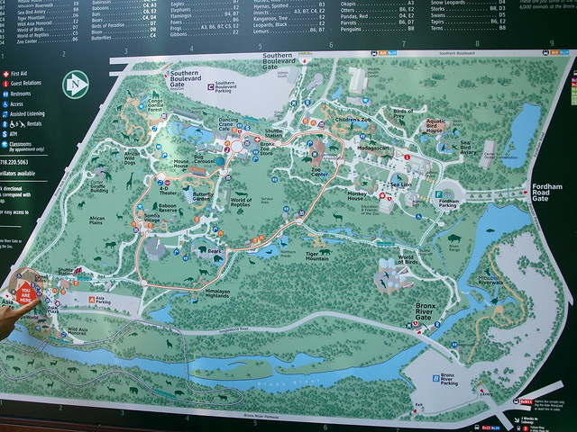 Bronx zoo map