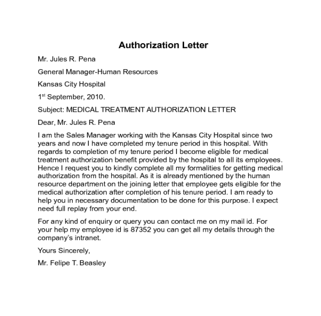 Sample Letter For Medical Treatment | Classles Democracy
