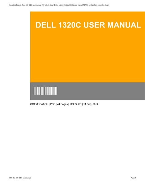 Free Reading dell 1320c service manual Free eBooks PDF - Conquering