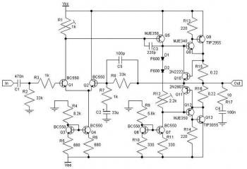 30W Class AB Power Amplifier Circuit « Audio Circuit