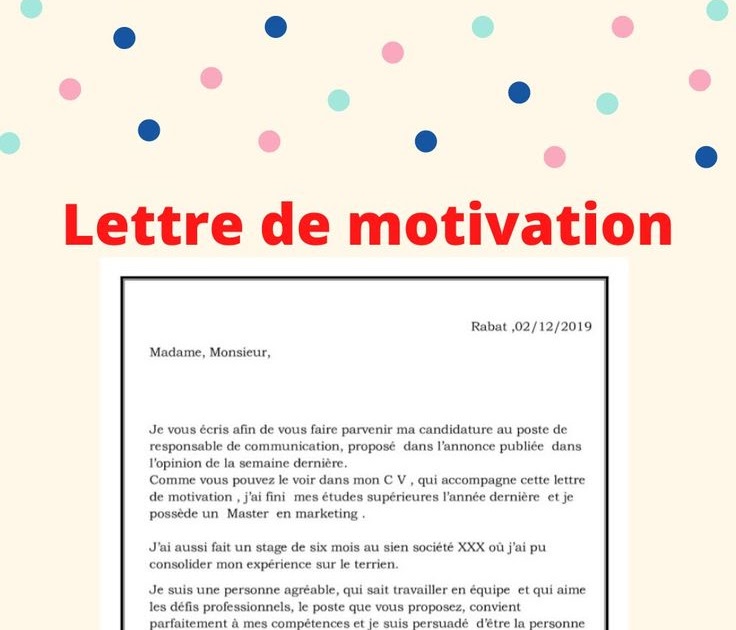 47+ Lettre De Motivation Franã§Ais PNG  MOLET