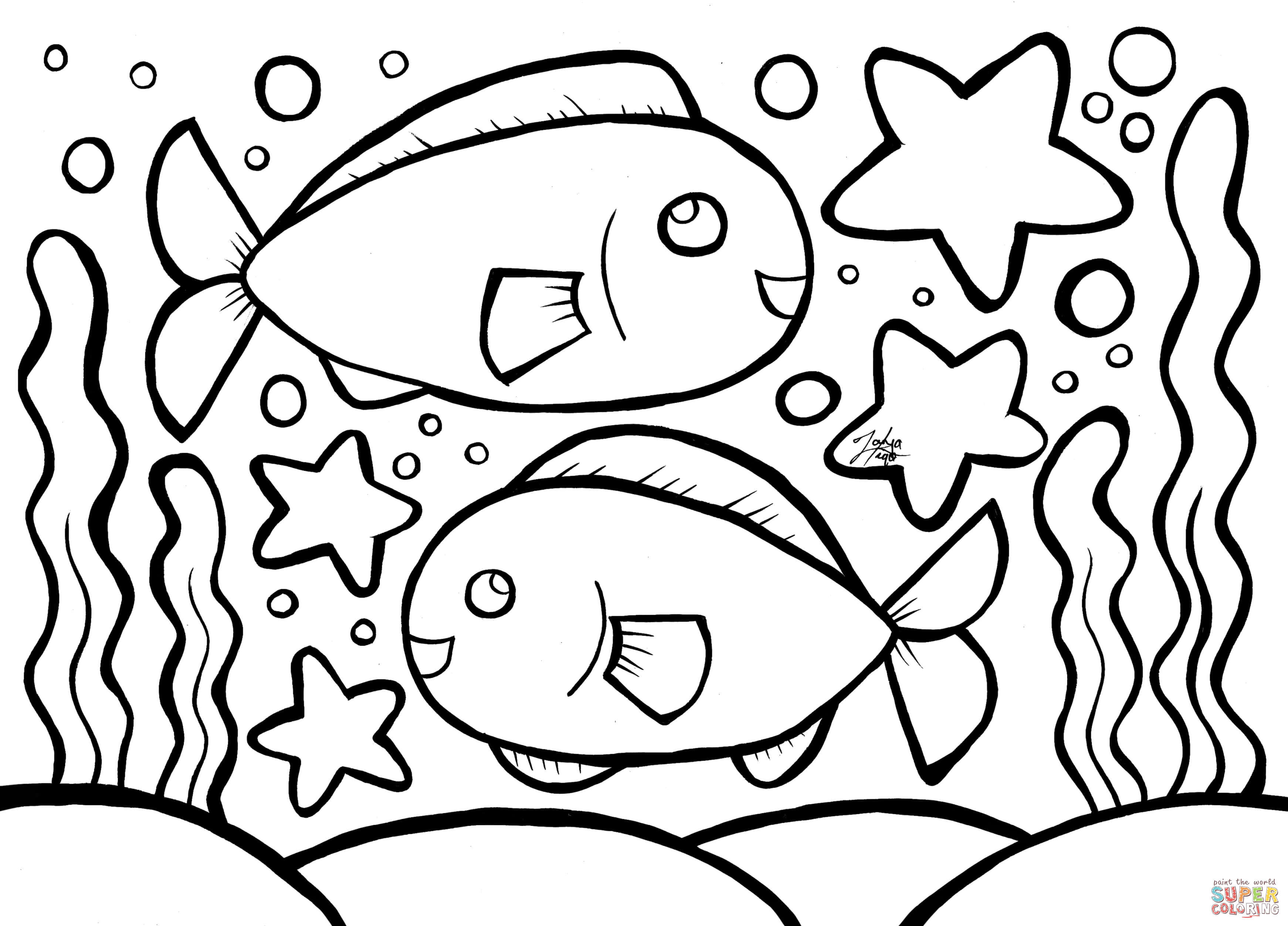 Little Fish Coloring Page / Fish Coloring Pages 100 Pictures Free