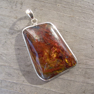 silver pietersite pendant
