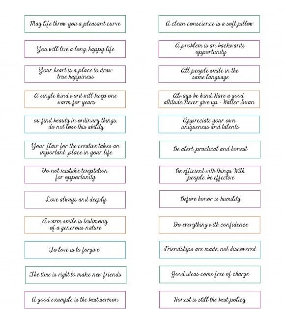 Printable Fortune Cookie Sayings - resolutenessconsulting