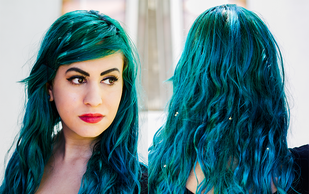 cover over blue hair