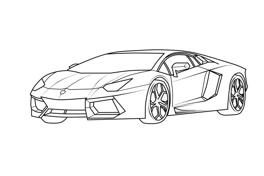 Lamborghini Sian Drawing Easy - Free Supercar Picture HD