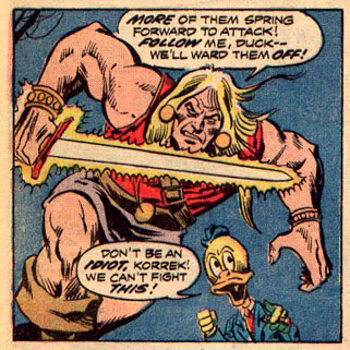 Korrek, don't be a hero! Don't be a fool with your life! Man-Thing #1