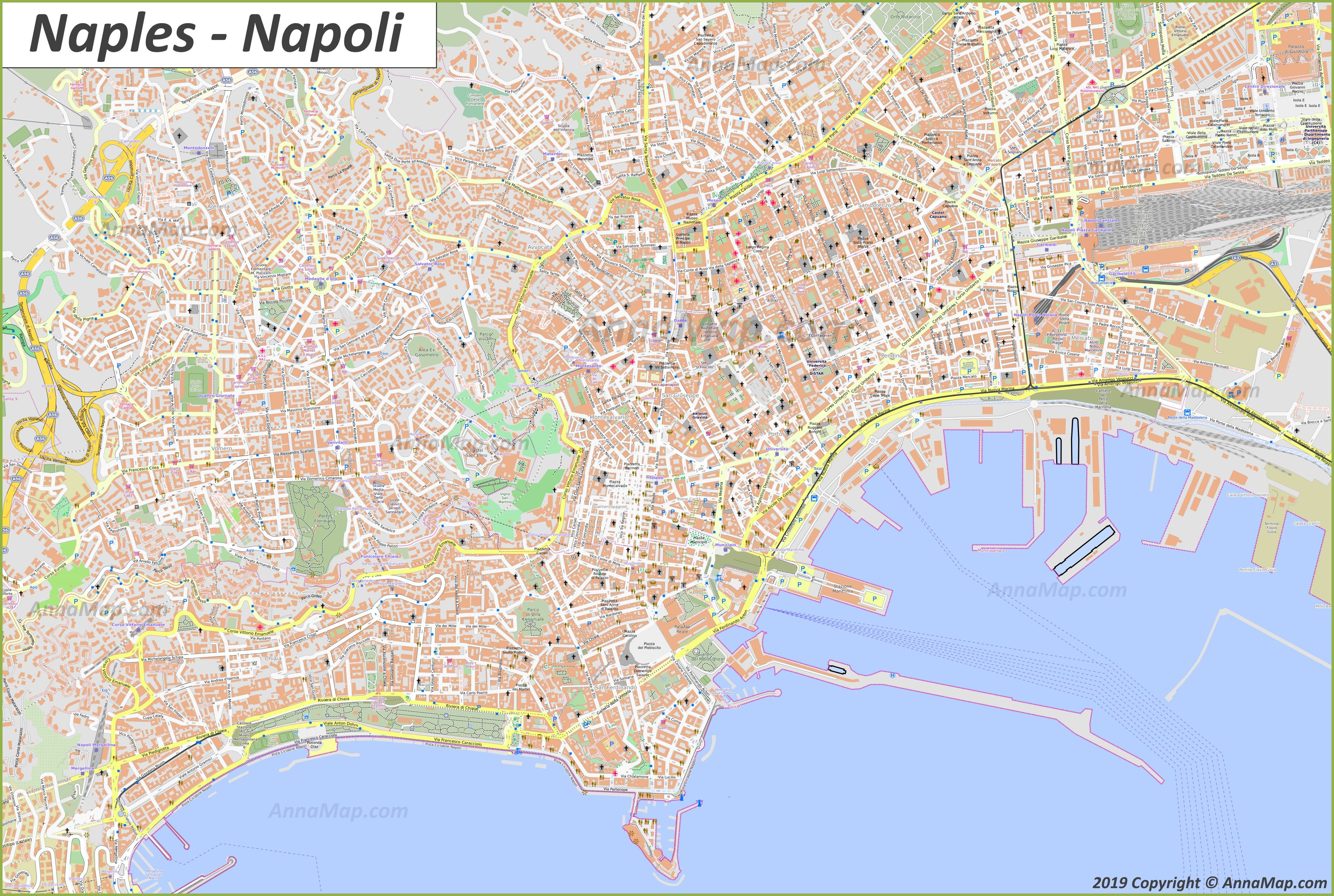 Napoli Mappa Napoli Mappe Skyscrapercity Mappa Della | Images and ...