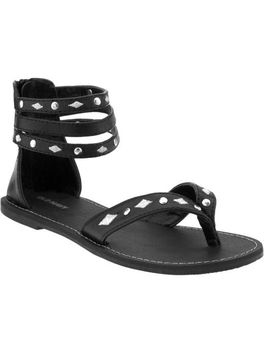 old navy black gladiator sandals