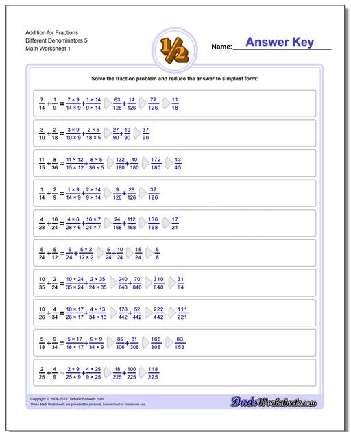 Creative USA: 5th Grade Math Fractions Worksheet