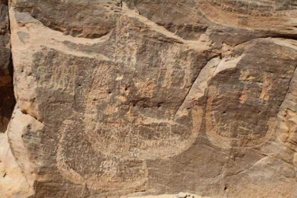 Boat petroglyphs from Nag el-Hamdulab, Egypt. 