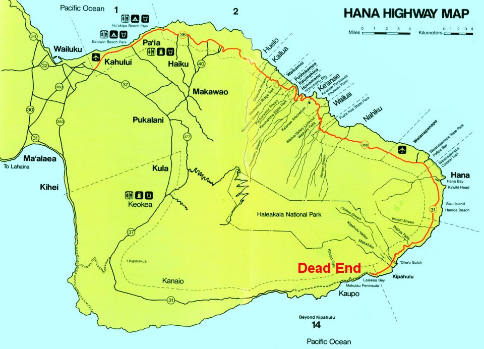 Road To Hana Detailed Map Maps Location Catalog Online