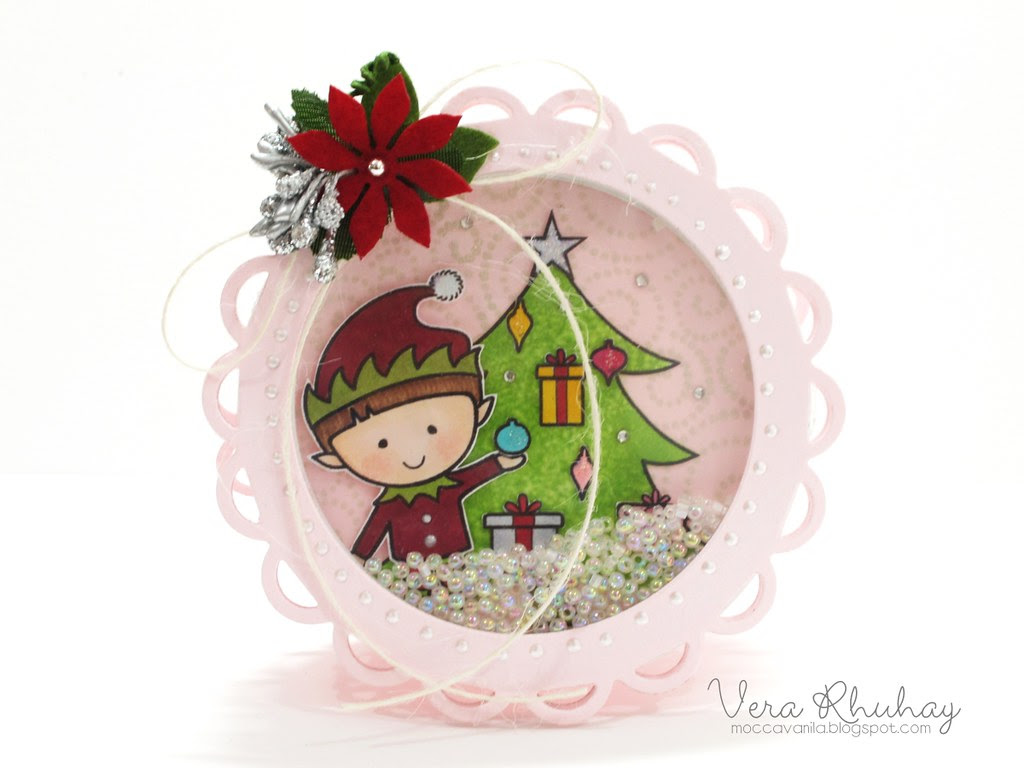 Christmas Shaker Card 02 by Vera Rhuhay, on Flickr Christmas Shaker Card 03