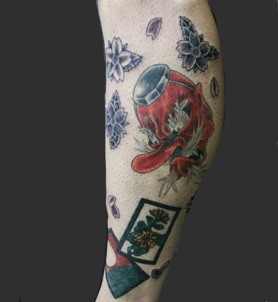 エレガント入れ墨 花札 最高の花の画像